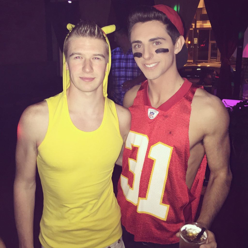 Cute gay men couple costumes